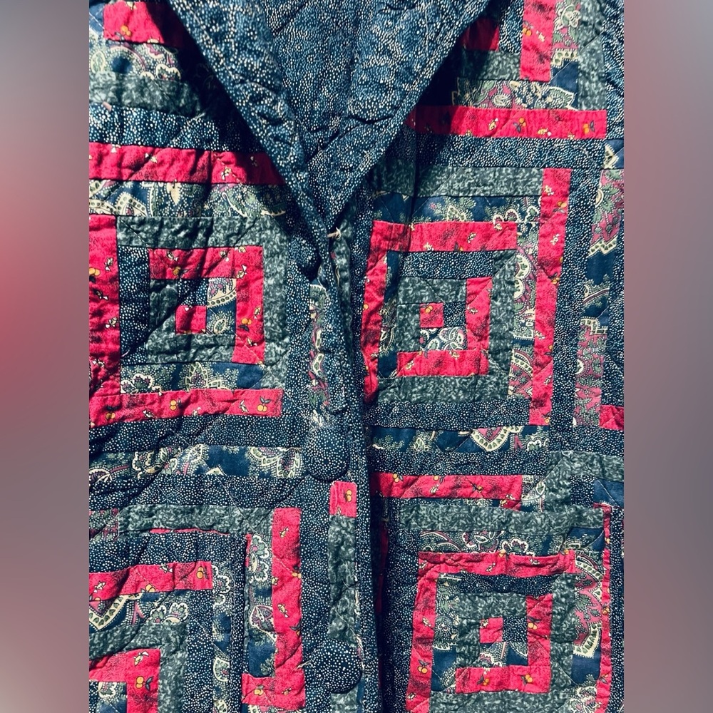Donna Sharp Quilted Patchwork Jacket Large - image 6